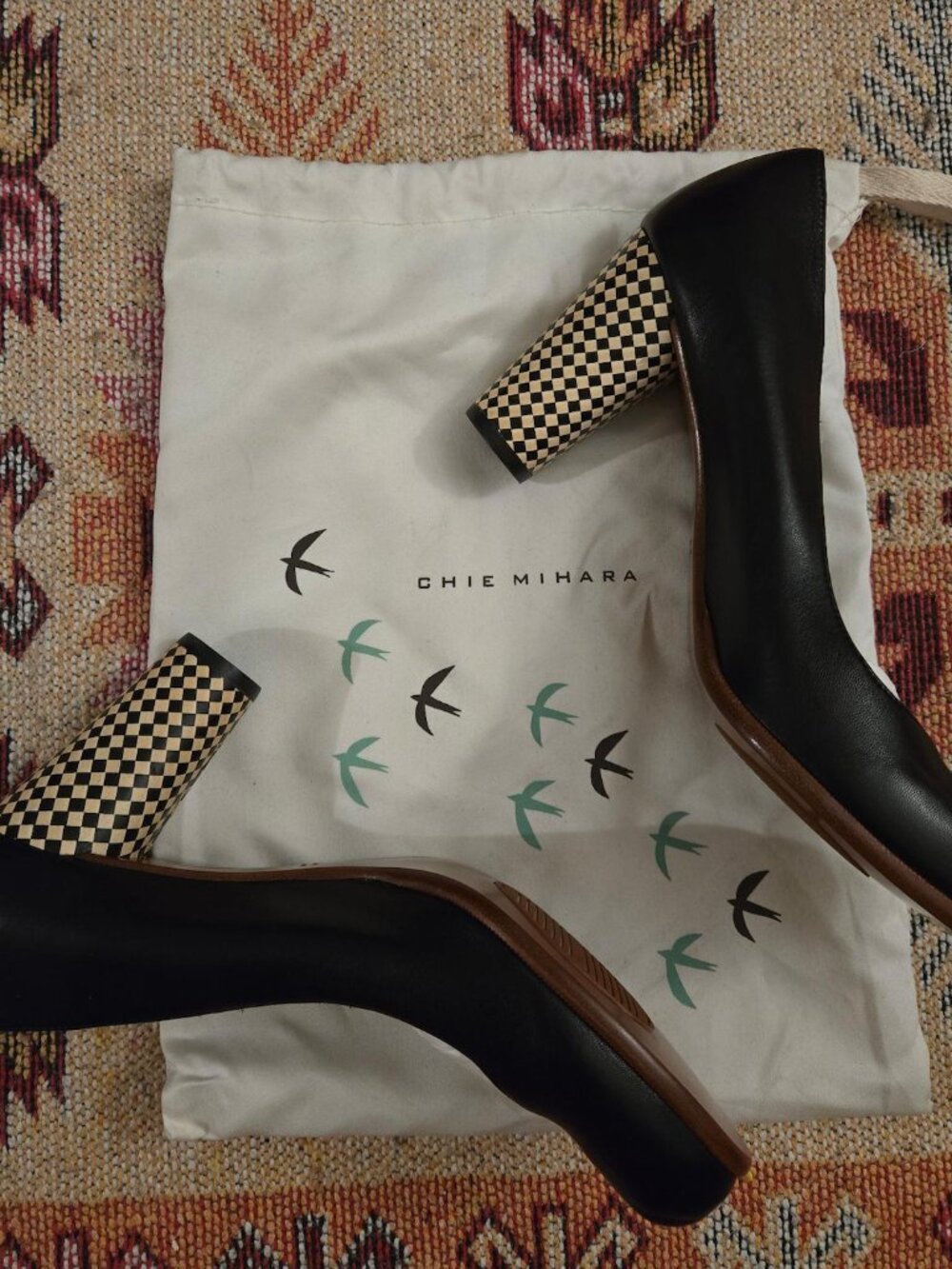 CHIE MIHARA checker heels
